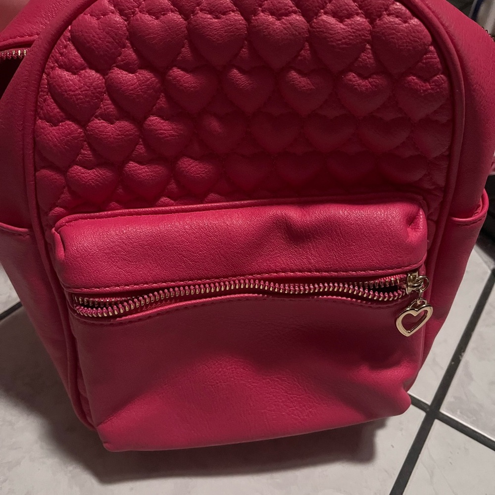 Pink Quilted Heart Backpack